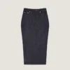 Midi-skirt i rå denim Midi-skirt i rå denim