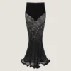 Midi-skirt med kickback-detalje i mesh Midi-skirt med kickback-detalje i mesh