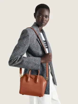 Mini Antigona Bag i Box-læder