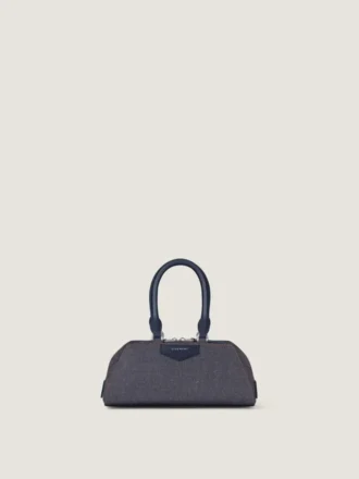 Mini Antigona East-West-taske i denim