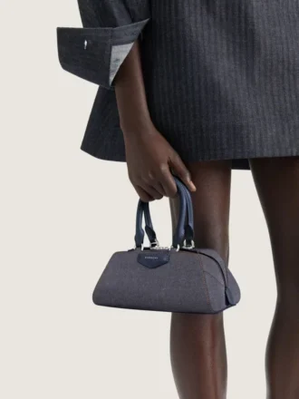 Mini Antigona East-West-taske i denim