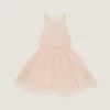 Mini-babydoll-kjole med nylonflæser Mini-babydoll-kjole med nylonflæser