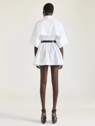 Mini-skjortekjole i poplin