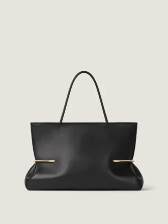 Pinch Squeezed vandret totebag i nappalæder