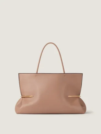 Pinch Squeezed vandret totebag i nappalæder