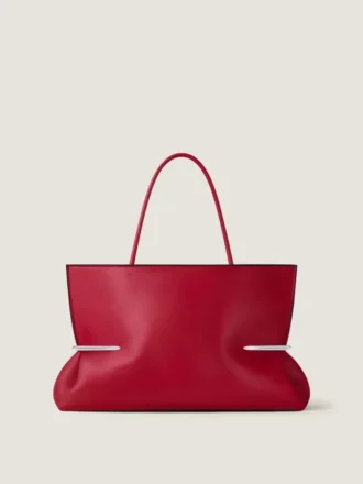 Pinch Squeezed vandret totebag i nappalæder