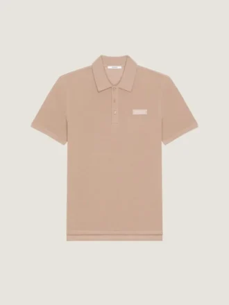 Polo i bomuld med Givenchy Paris grosgrain