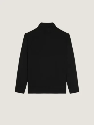 Polo i uld med grosgrain-detaljer
