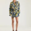 Shorts i viskose med blomsterprint