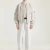 Rullekravesweater i kashmirstrik Rullekravesweater i kashmirstrik