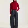 Rullekravesweater i uld og kashmir Rullekravesweater i uld og kashmir