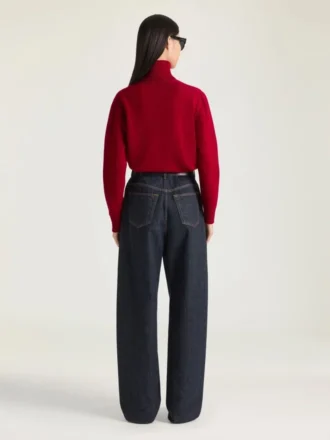 Rullekravesweater i uld og kashmir