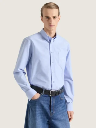 Skjorte i bomulds-oxford med Givenchy Paris-broderi