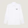 skjorte i bomuldspoplin med broderet Givenchy-stempel skjorte i bomuldspoplin med broderet Givenchy-stempel