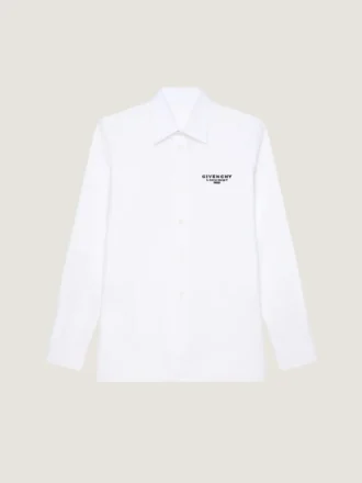 skjorte i bomuldspoplin med broderet Givenchy-stempel