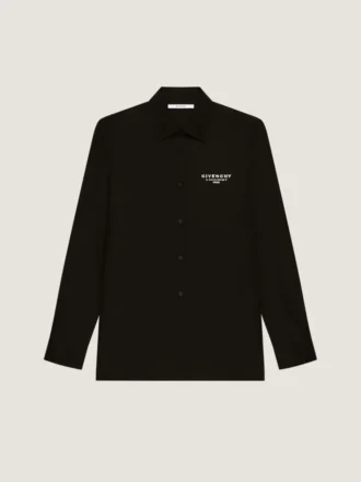 skjorte i bomuldspoplin med broderet Givenchy-stempel