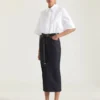 Midi-skirt i rå denim Midi-skirt i rå denim