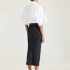 Midi-skirt i rå denim Midi-skirt i rå denim