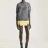 Skåret miniskirt i uld Skåret miniskirt i uld