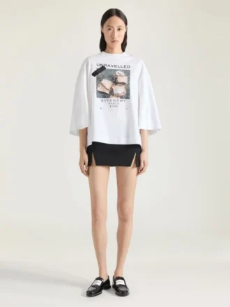 Skåret miniskirt i uld Skåret miniskirt i uld