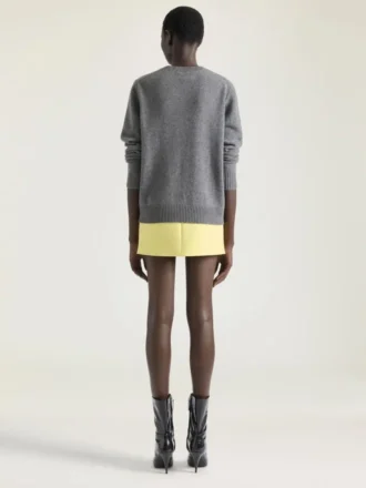 Skåret miniskirt i uld Skåret miniskirt i uld