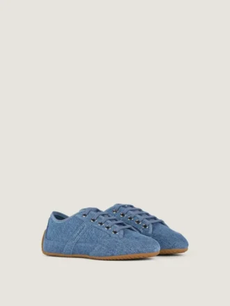Slanke sneakers i denim Slanke sneakers i denim