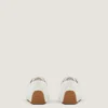 Slanke sneakers i mesh og ruskind