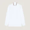 Slim Fit-skjorte i poplin med broderede perler Slim Fit-skjorte i poplin med broderede perler