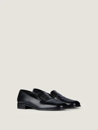 Smoking-loafers i læder
