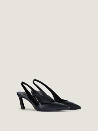 Spidse slingbacks i læder
