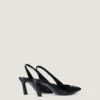 Spidse slingbacks i læder