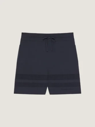Strikkede shorts med mesh-detaljer Strikkede shorts med mesh-detaljer