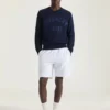 Sweater i bomuldsstrik med Givenchy Paris-broderi