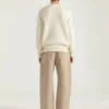 Sweater i bomuldsstrik med Givenchy Paris-broderi Sweater i bomuldsstrik med Givenchy Paris-broderi
