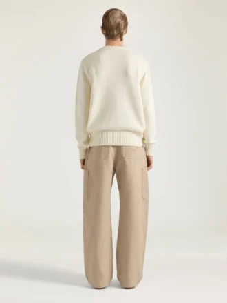 Sweater i bomuldsstrik med Givenchy Paris-broderi