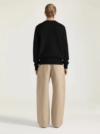 Sweater i bomuldsstrik med Givenchy Paris-broderi