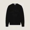 Sweater i bomuldsstrik med Givenchy Paris-broderi Sweater i bomuldsstrik med Givenchy Paris-broderi