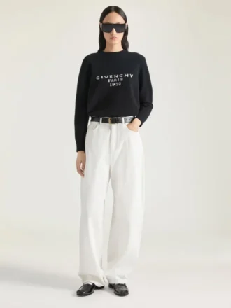 Sweater i uld og kashmir med Givenchy-logo