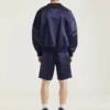 Sweatshirt i satin med Givenchy Paris-broderi Sweatshirt i satin med Givenchy Paris-broderi