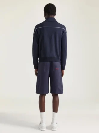 Sweatshirt i uld med lynlås og Givenchy Paris-patch