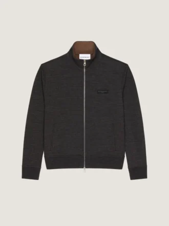 Sweatshirt med lynlås i uld med Givenchy Paris Gros Grain