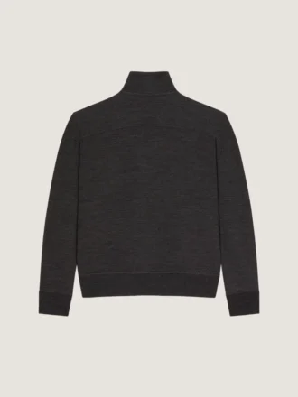 Sweatshirt med lynlås i uld med Givenchy Paris Gros Grain
