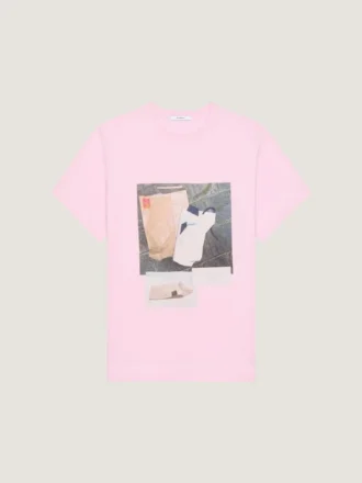 T-shirt i bomuld med arkivprint