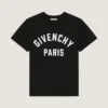 T-shirt i bomuld med Givenchy Paris-broderi T-shirt i bomuld med Givenchy Paris-broderi