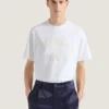 T-shirt i bomuld med Givenchy Paris-broderi T-shirt i bomuld med Givenchy Paris-broderi
