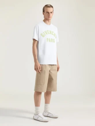 T-shirt i bomuld med Givenchy Paris-broderi