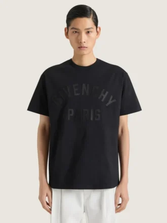 T-shirt i bomuld med Givenchy Paris-broderi
