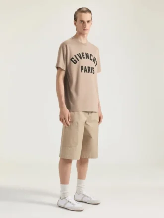 T-shirt i bomuld med Givenchy Paris-broderi