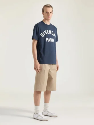 T-shirt i bomuld med Givenchy Paris-broderi
