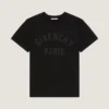 T-shirt i bomuld med Givenchy Paris-broderi T-shirt i bomuld med Givenchy Paris-broderi